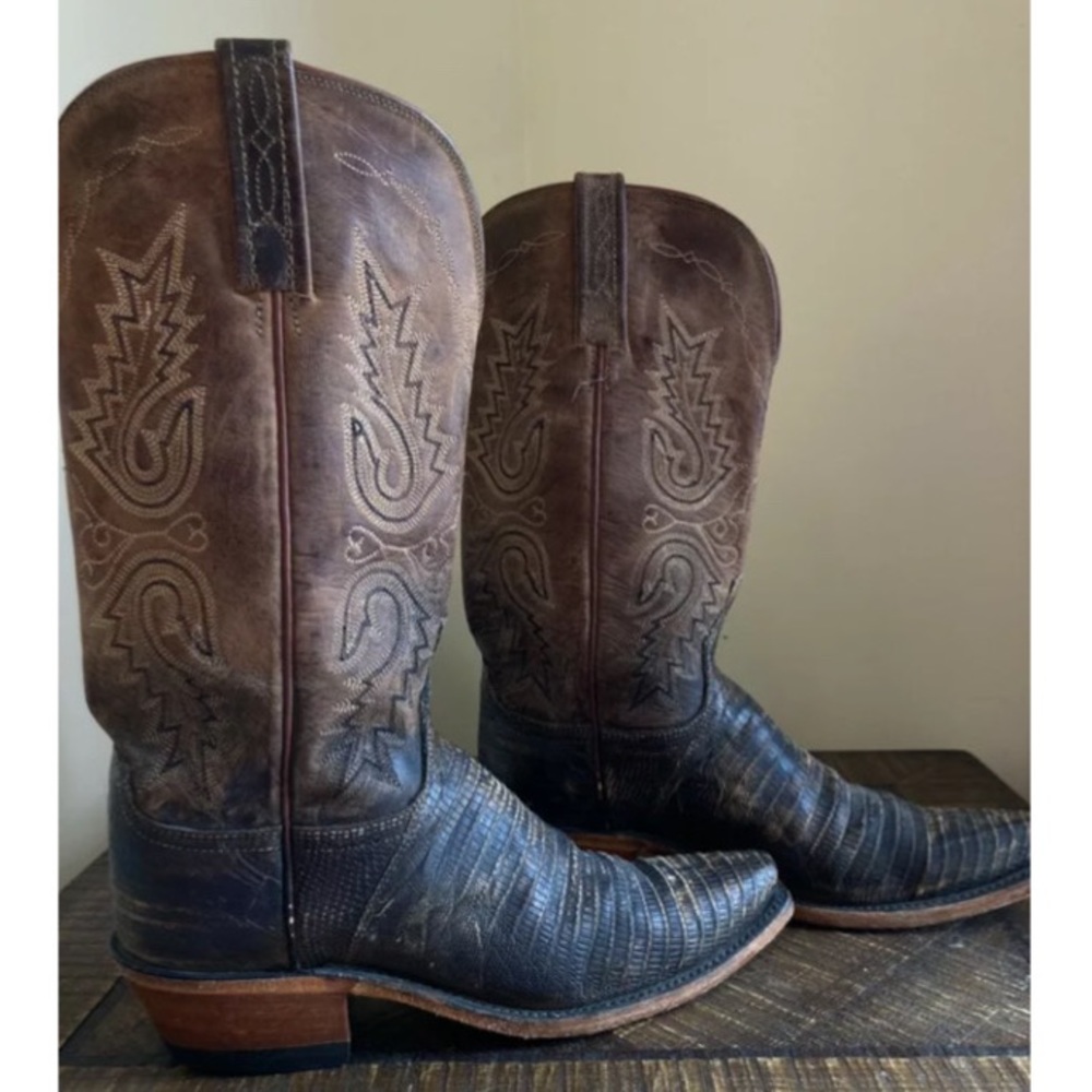 Women’s 1883 Lucchese lizard skin boots 7B - Picture 1 of 7